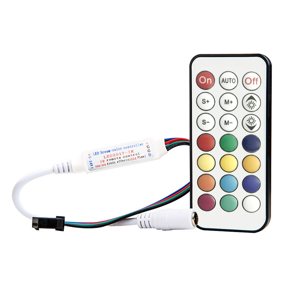DC5/12/24V, SP103E LED Dream Color MINI Wireless 14Key RF LED Controller 300 kinds patterns For WS2811 WS2812B Dream Color LED Strips or Module String